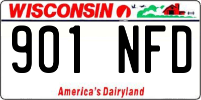 WI license plate 901NFD