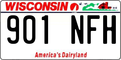 WI license plate 901NFH