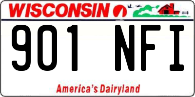 WI license plate 901NFI