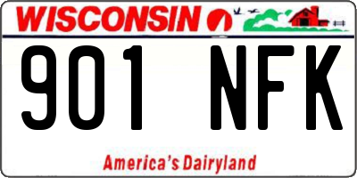 WI license plate 901NFK