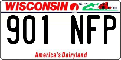 WI license plate 901NFP