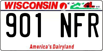 WI license plate 901NFR