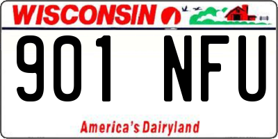 WI license plate 901NFU