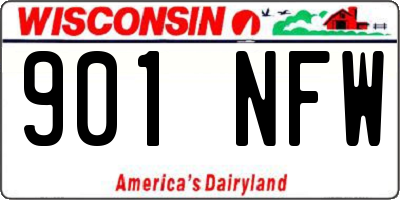 WI license plate 901NFW