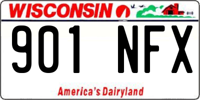 WI license plate 901NFX
