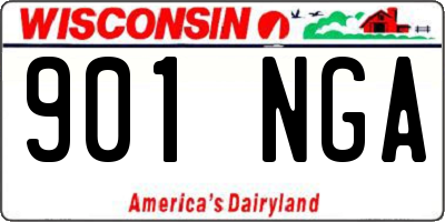 WI license plate 901NGA