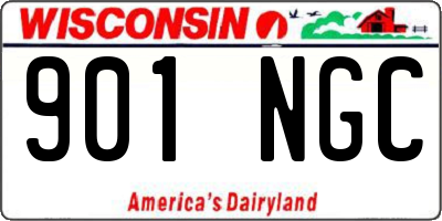 WI license plate 901NGC