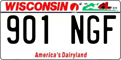 WI license plate 901NGF