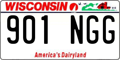 WI license plate 901NGG