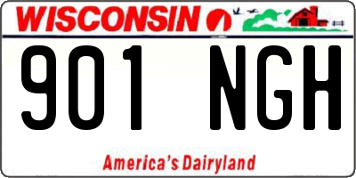 WI license plate 901NGH