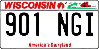 WI license plate 901NGI