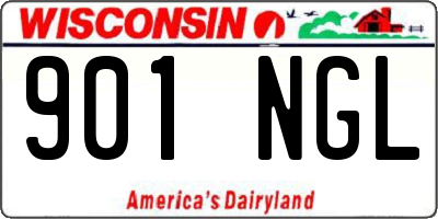 WI license plate 901NGL