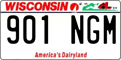 WI license plate 901NGM