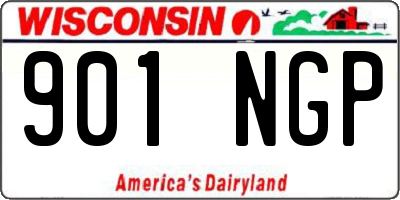 WI license plate 901NGP