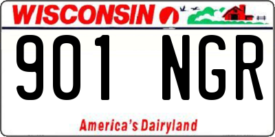 WI license plate 901NGR