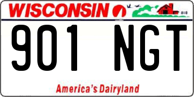 WI license plate 901NGT