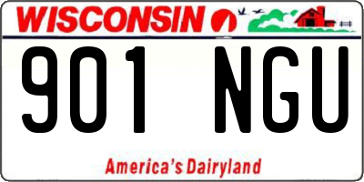 WI license plate 901NGU