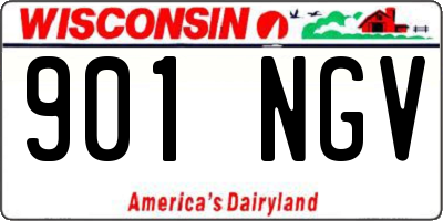 WI license plate 901NGV
