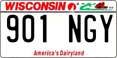 WI license plate 901NGY