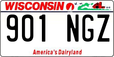 WI license plate 901NGZ