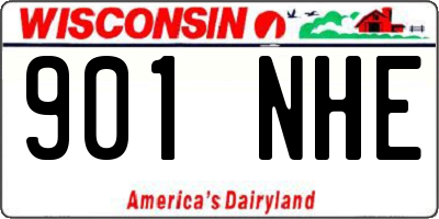 WI license plate 901NHE