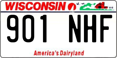 WI license plate 901NHF