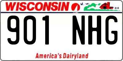 WI license plate 901NHG