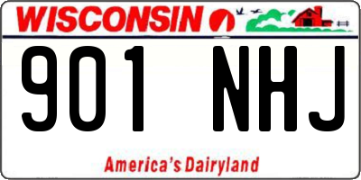 WI license plate 901NHJ