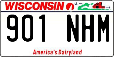 WI license plate 901NHM