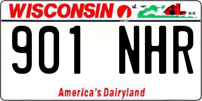 WI license plate 901NHR