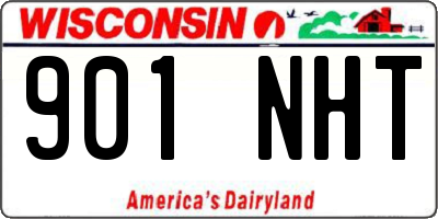 WI license plate 901NHT