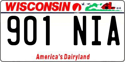 WI license plate 901NIA