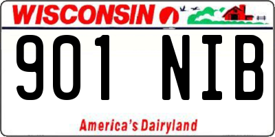WI license plate 901NIB