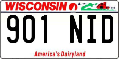 WI license plate 901NID