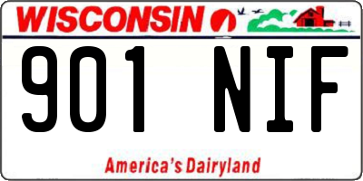 WI license plate 901NIF