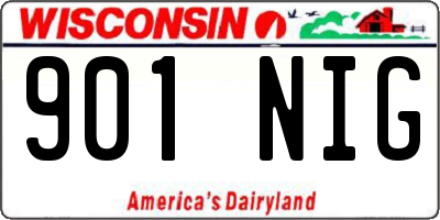 WI license plate 901NIG
