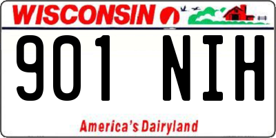 WI license plate 901NIH