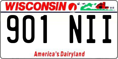 WI license plate 901NII