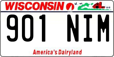WI license plate 901NIM