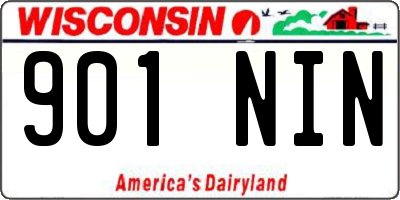 WI license plate 901NIN