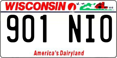 WI license plate 901NIO