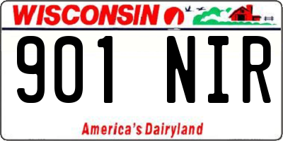 WI license plate 901NIR