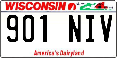 WI license plate 901NIV
