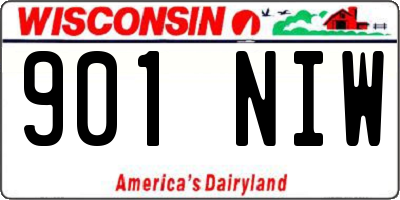 WI license plate 901NIW
