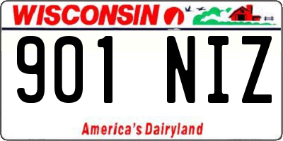 WI license plate 901NIZ