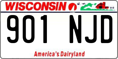 WI license plate 901NJD