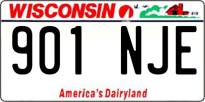 WI license plate 901NJE