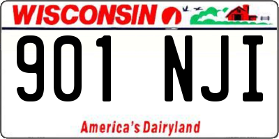 WI license plate 901NJI