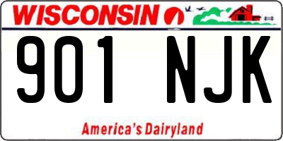 WI license plate 901NJK