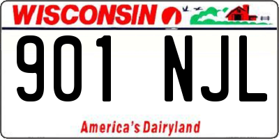 WI license plate 901NJL